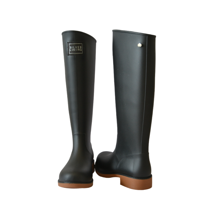davel-and-deale-Classic-Toffee-Black-gumboot